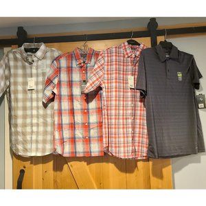 NEW! Lot Of 4 Size Small Men’s Button Down & Polo Shirts Short Sleeve